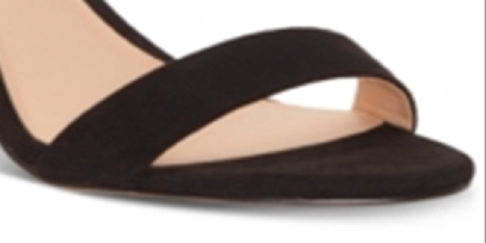INC International Concepts Sapatos femininos de tecido com listras abertas, pretos, tamanho 7 M