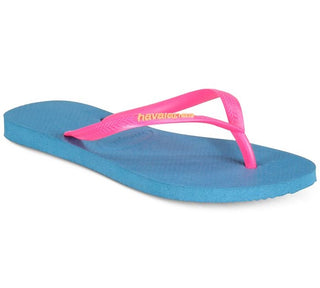 Havaianas Slim Logo Pop Up Signature Chinelo Feminino Azul Tamanho 9/10W