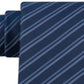 Gravata fina listrada dupla masculina Kenneth Cole, azul, tamanho único