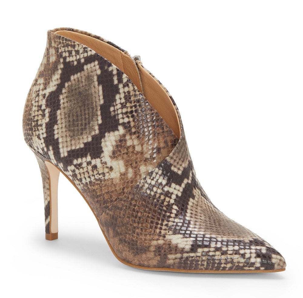 Botas femininas Jessica Simpson Layra Fabric bico fino na altura do tornozelo marrom tamanho 5 M