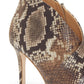 Botas femininas Jessica Simpson Layra Fabric bico fino na altura do tornozelo marrom tamanho 5 M