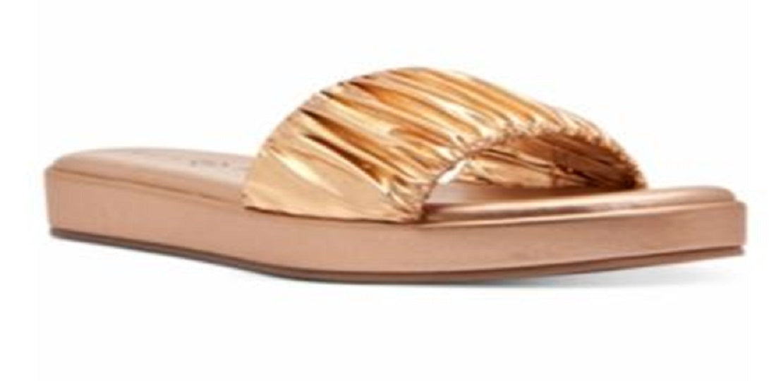 Katy Perry Lizzie Pool Slides Feminino Dourado Tamanho 8 M