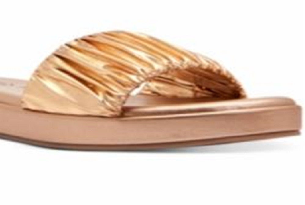 Katy Perry Lizzie Pool Slides Feminino Dourado Tamanho 8 M