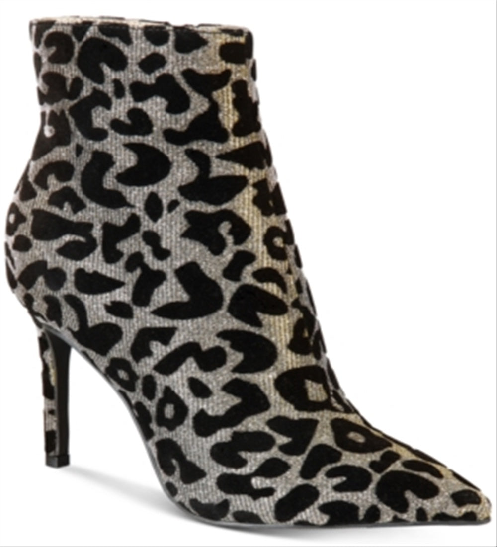 Botas femininas Thalia Sodi Ryliep bico fino na altura do tornozelo, tamanho 8 M, cinza