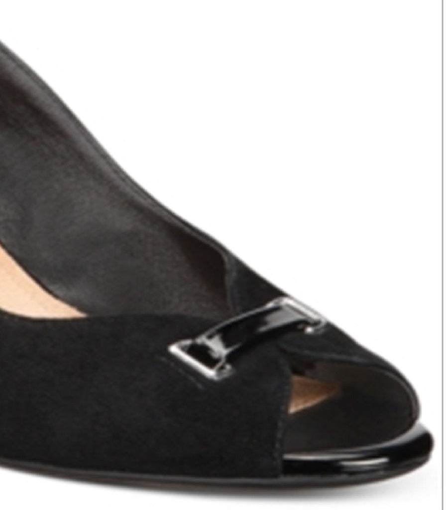 Giani Bernini Sapatos Mary Jane Fechados em Couro Vallay Feminino Preto Tamanho 8 M