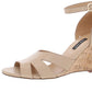 Sandálias femininas Nine West Lilly Cut Out com bico aberto e salto anabela, tamanho 9 M, marrom