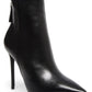 Steve Madden Comfort Via Botas de couro femininas com zíper e bico fino, tamanho 6 M, pretas