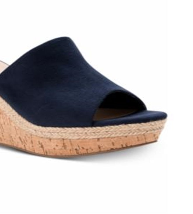 American Rag Women's Shira Peep Toe Plataforma Ocasião Especial Sandálias Azuis Tamanho 7,5 M