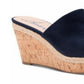 American Rag Women's Shira Peep Toe Plataforma Ocasião Especial Sandálias Azuis Tamanho 7,5 M