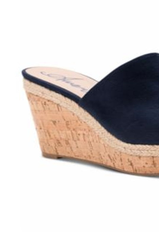 American Rag Women's Shira Peep Toe Plataforma Ocasião Especial Sandálias Azuis Tamanho 7,5 M