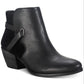 Botas femininas American Rag Ashlyn de couro, pretas, tamanho 7,5 M