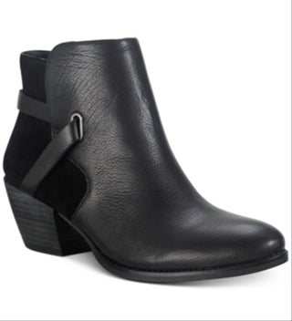 Botas femininas American Rag Ashlyn de couro, pretas, tamanho 7,5 M