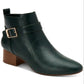 Botas femininas Charter Club Katiaa de couro sintético com fivela, verde, tamanho 9,5 M