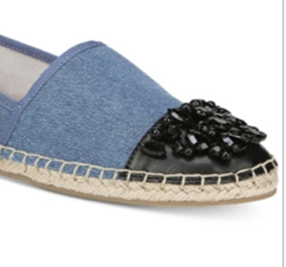 Sapatilhas de balé femininas Circus by Sam Edelman Metallic Loretta Espadrille, tamanho 7 M, azul