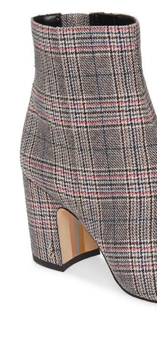 Botas femininas Sam Edelman Hilty Booties bico fino marrom tamanho 9 M