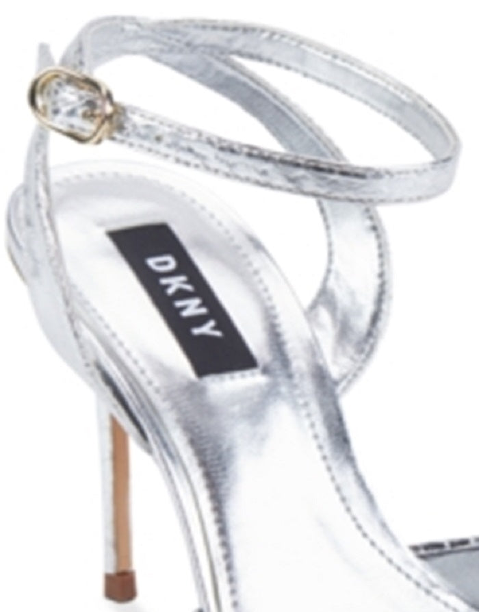 DKNY Jax Metallic Slingback Scarpin Feminino Prateado Tamanho 7,5M