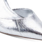 DKNY Jax Metallic Slingback Scarpin Feminino Prateado Tamanho 7,5M