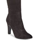 Botas Candice acima do joelho femininas Material Girl, pretas, tamanho 6,5 M