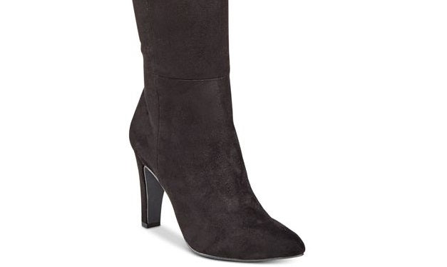 Botas Candice acima do joelho femininas Material Girl, pretas, tamanho 6,5 M