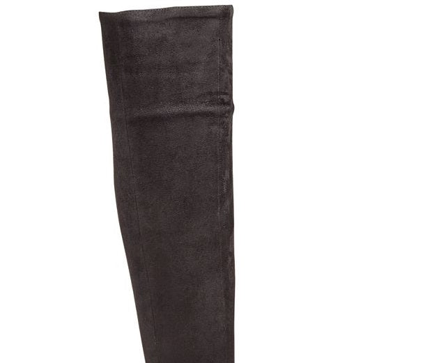 Botas Candice acima do joelho femininas Material Girl, pretas, tamanho 6,5 M