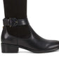 Botas de montaria femininas Nine West Nacoby acima do joelho, pretas, tamanho 6,5 M