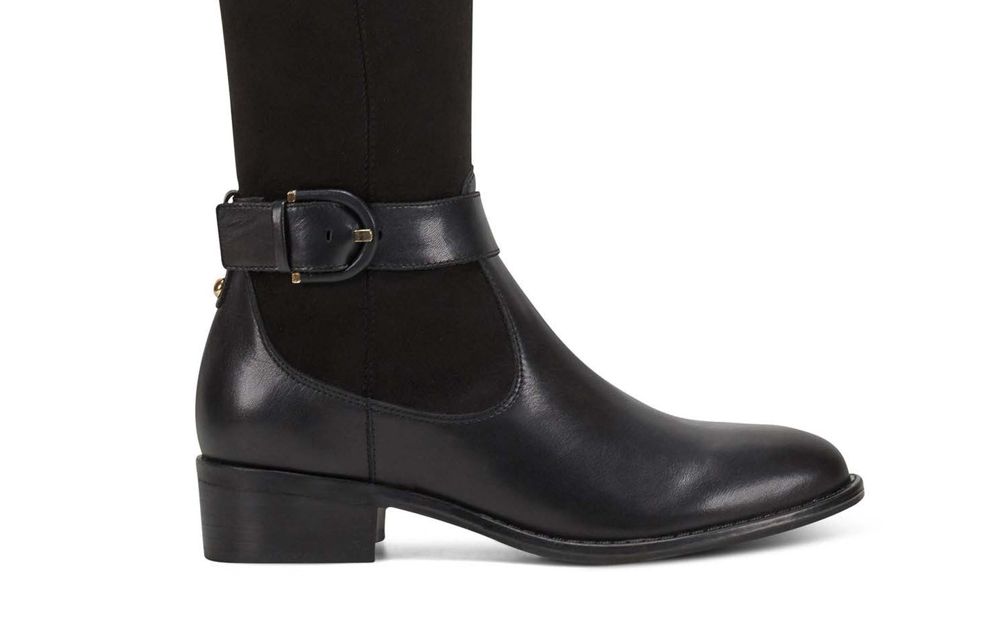 Botas de montaria femininas Nine West Nacoby acima do joelho, pretas, tamanho 6,5 M