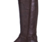 Botas de montaria femininas Guss com bico fechado e cano alto, marrom, tamanho 11 MW