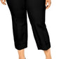 Calça Alfani Plus Size Feminina com Punhos e Cordão Preto 14 W