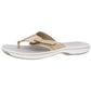 Chinelo Clarks Brinkley Sail Thong Slip-on Feminino Cinza Tamanho 7 M
