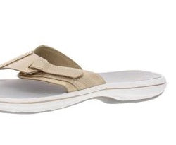 Chinelo Clarks Brinkley Sail Thong Slip-on Feminino Cinza Tamanho 7 M