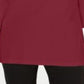 Karen Scott Blusa de malha feminina de algodão com decote canoa e manga 3/4, vermelha, tamanho pequeno