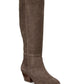 Botas femininas estilo Izalea Crocodilo bico fechado tornozelo marrom tamanho 7,5 M