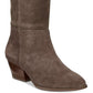 Botas femininas estilo Izalea Crocodilo bico fechado tornozelo marrom tamanho 7,5 M
