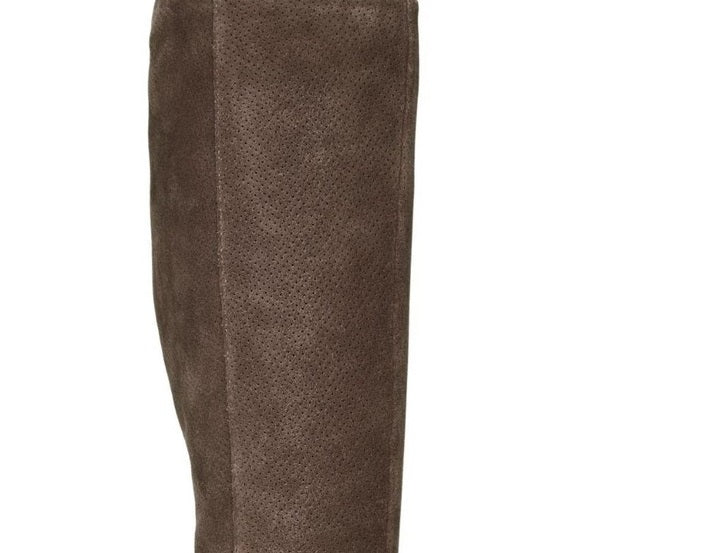 Botas femininas estilo Izalea Crocodilo bico fechado tornozelo marrom tamanho 7,5 M