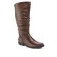 Botas de montaria femininas Yulissa de couro sintético Bare Traps, tamanho 8 M, marrom