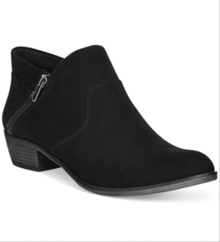 Botas femininas American Rag Abby com acolchoamento e salto bloco, bico redondo, pretas, tamanho 7,5 M