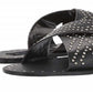 Sandália feminina Steve Madden Girlish preta tamanho 6,5