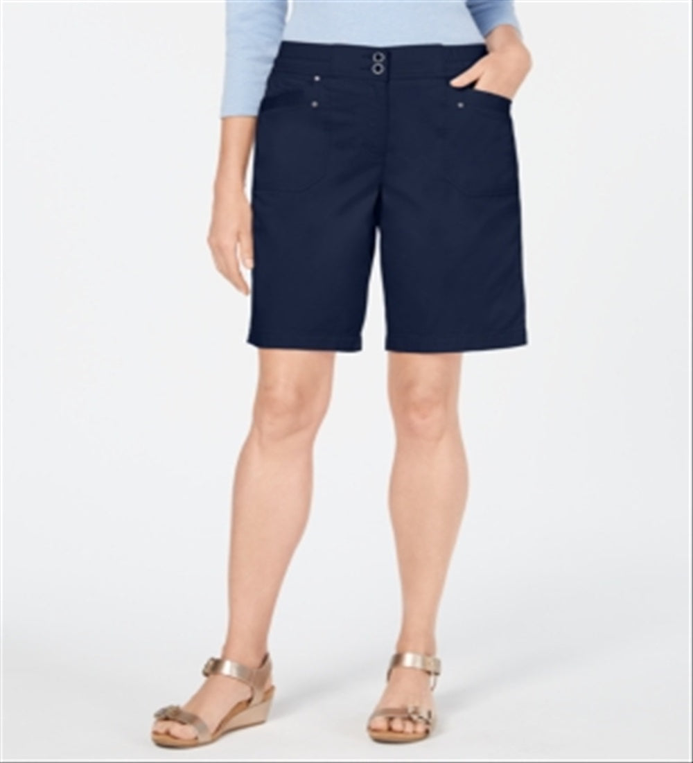 Karen Scott Shorts Skimmer Feminino Azul Tamanho 10 Petite