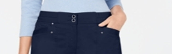 Karen Scott Shorts Skimmer Feminino Azul Tamanho 10 Petite