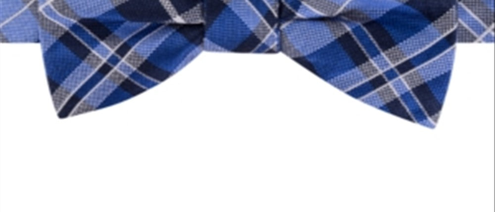 Gravata borboleta xadrez masculina Tommy Hilfiger azul tamanho regular