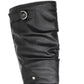 Botas de combate femininas American Rag Brinley com bico fechado e cano médio, pretas, tamanho 11 M