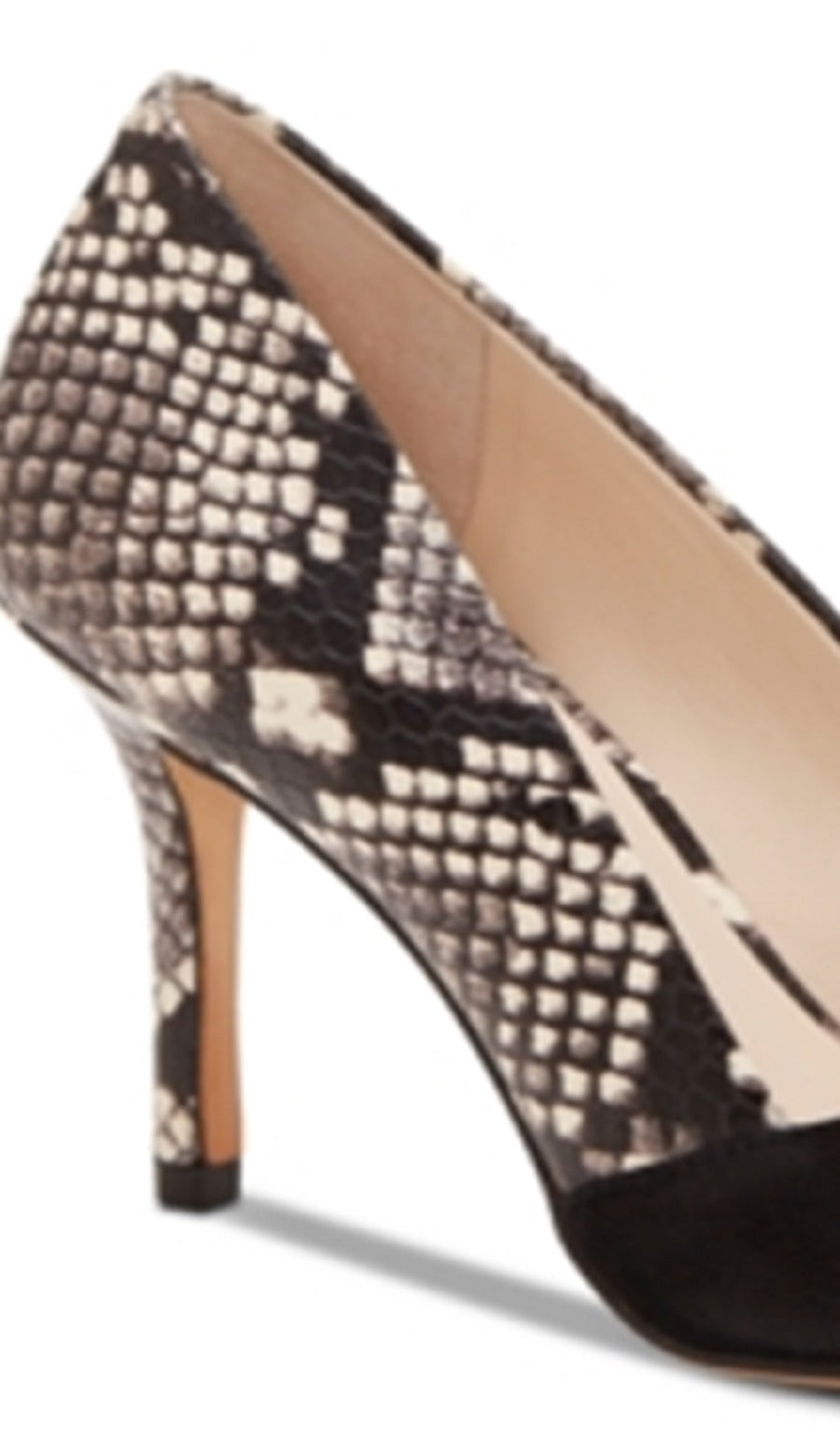 Enzo Angiolini Delsia Couro Peep Toe Clássico Feminino Preto Tamanho 8 M