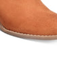 Botas femininas Dolce Vita Ginalee com bico fechado e cano curto, marrom, tamanho 5,5 M