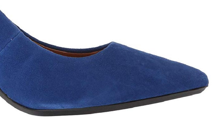 Calvin Klein Gayle Suede Scarpin Bico Fino Feminino Azul Tamanho 7,5 M