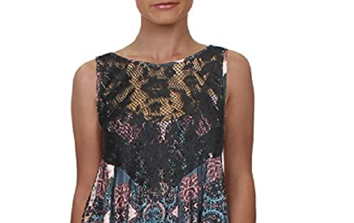 Top trapézio Count Me in feminino da Free People, preto, tamanho X-S