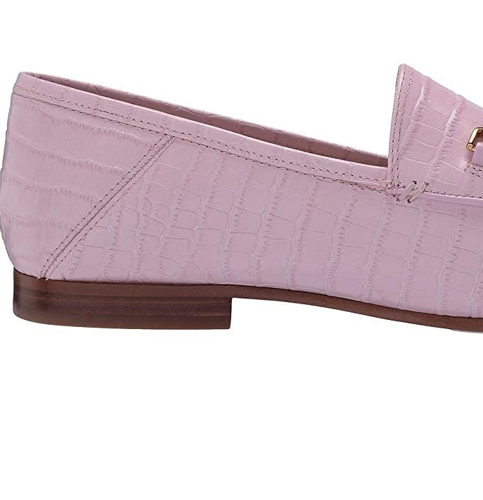 Mocassim Sam Edelman Loraine Deco Kenya Couro Croco Rosa Tamanho 7 M