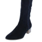 Botas femininas acima do joelho em camurça sintética Finnly da Style &amp; Co, pretas, tamanho 5 M