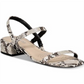 Sandálias femininas Kenneth Cole Maise Low Simple Peep Toe Casual Slingback Preto-Branco Tamanho 7,5 M