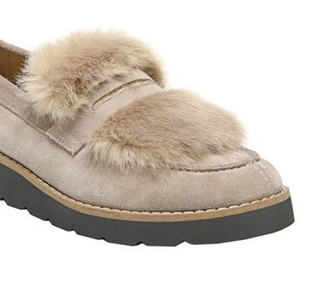 Franco Sarto Harriet Wedge Loafers Femininos Marrom Tamanho 8,5 M