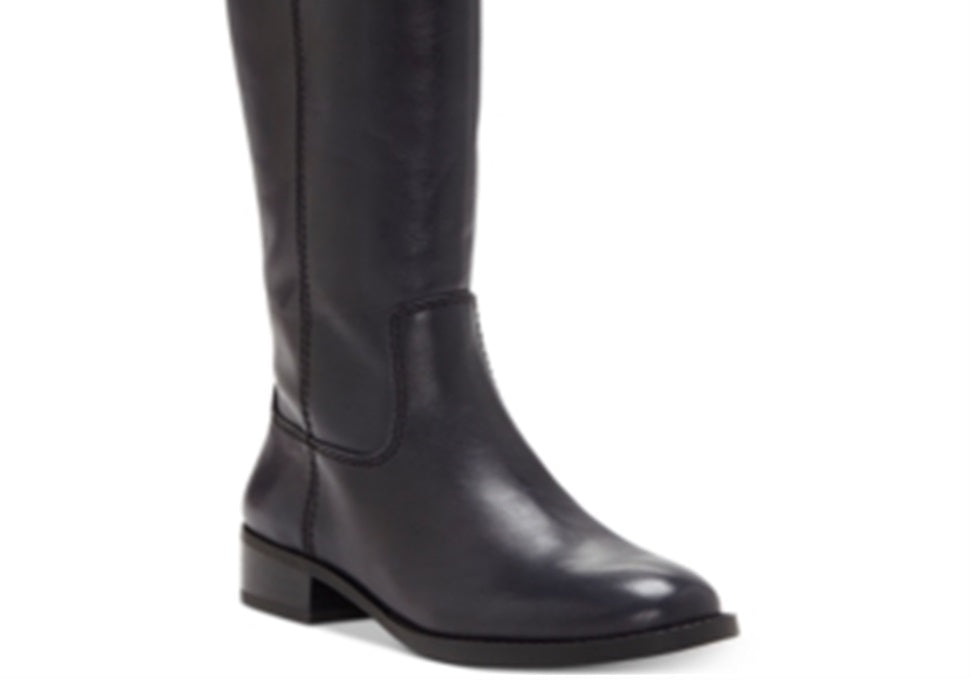 Botas de montaria femininas INC International Concepts Fawne Leather, tamanho 5,5 M, azul
